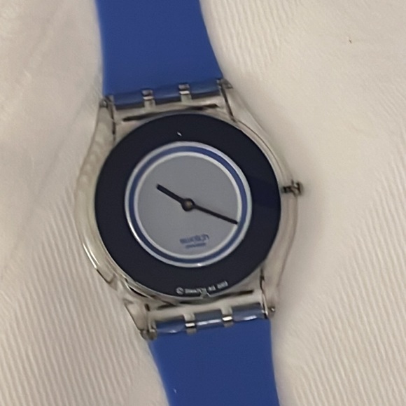 Swatch Accessories Nwt Swatch Sfk85c Puerto Azul Blue Skin Watch